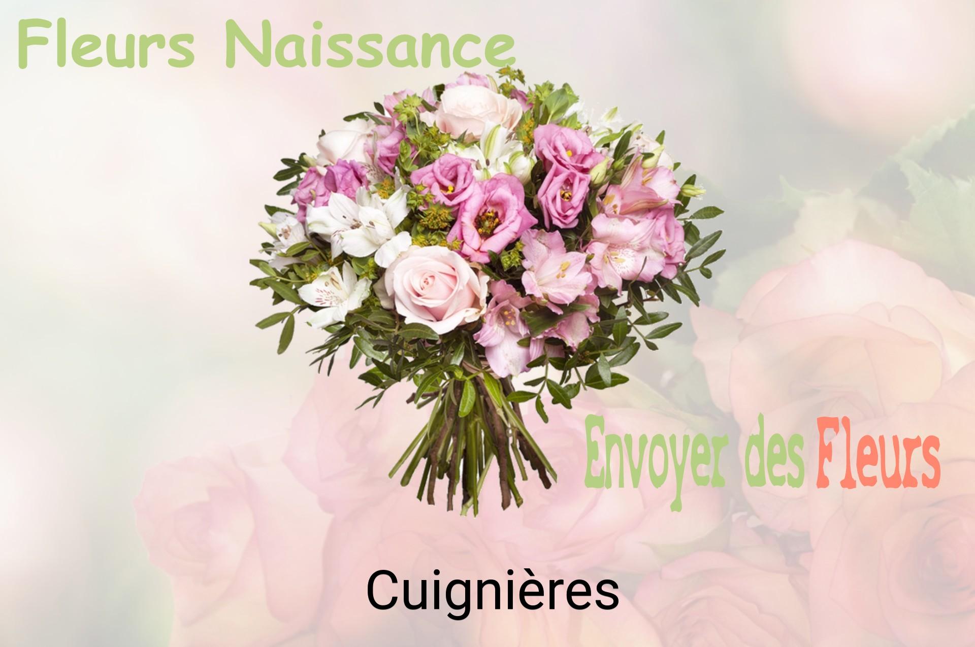 Bouquet de fleurs de naissance livré à Cuignières